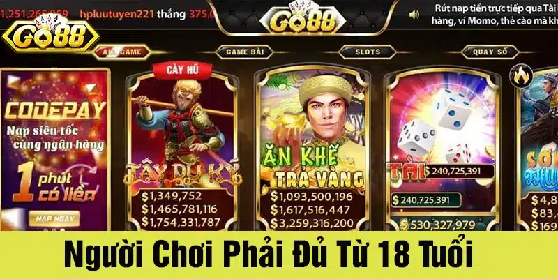 Quy định về độ tuổi khi tham gia Go88