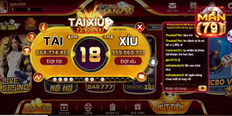 Giới thiệu sơ qua về tính năng live chat có trong bộ môn đỏ đen